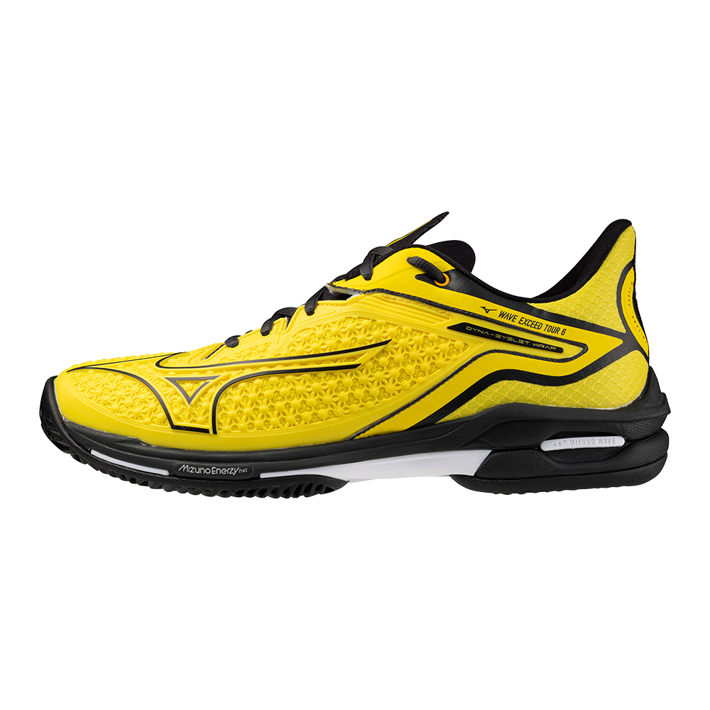 Produit : Mizuno WAVE EXCEED TOUR 6 PADEL Vibrant Jaune/Noir/Noir Sand Femme/Hommee Taille44.5
