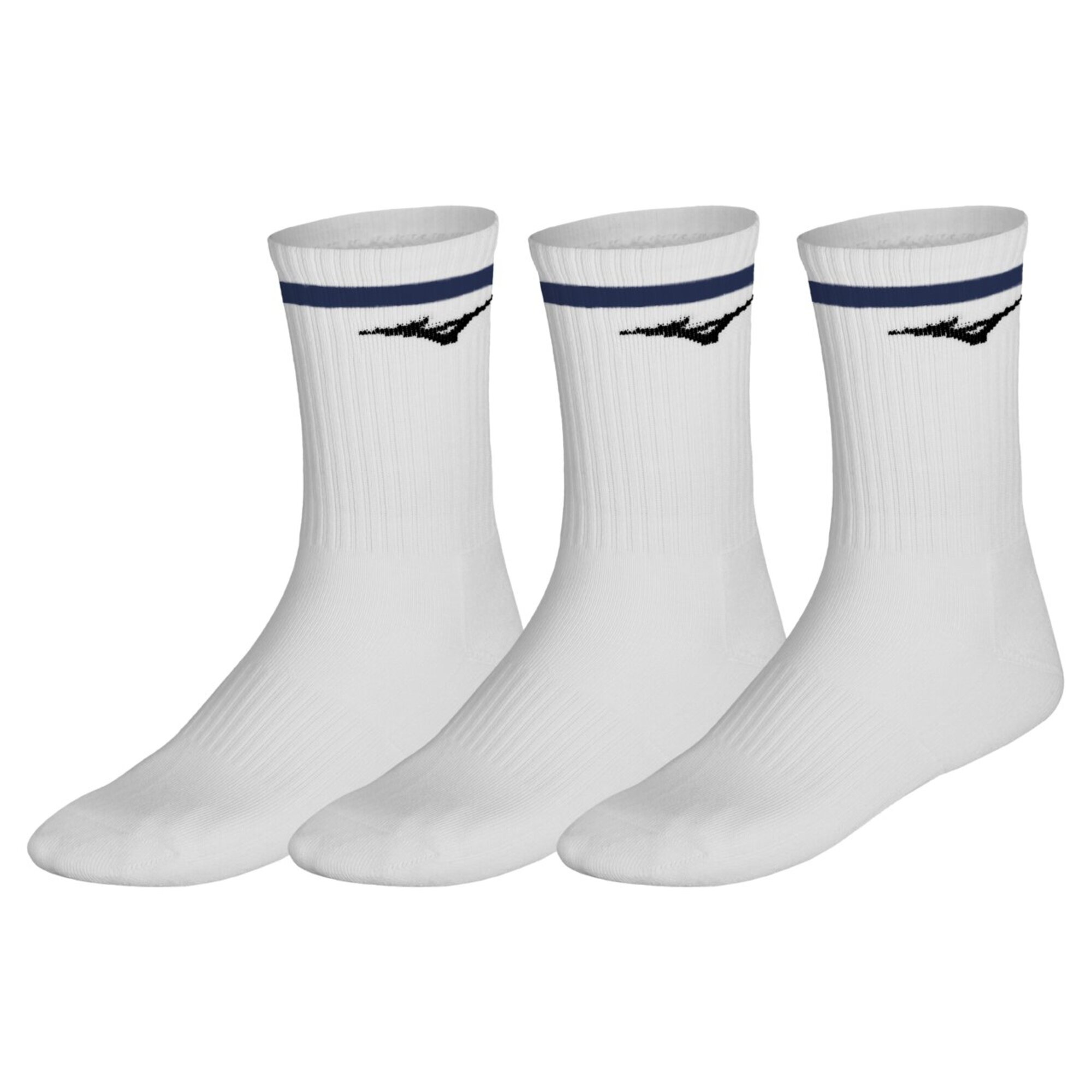 Mizuno Training 3P Socks With Line Blanco/Estate Azul Mujer/Hombreo Talla S