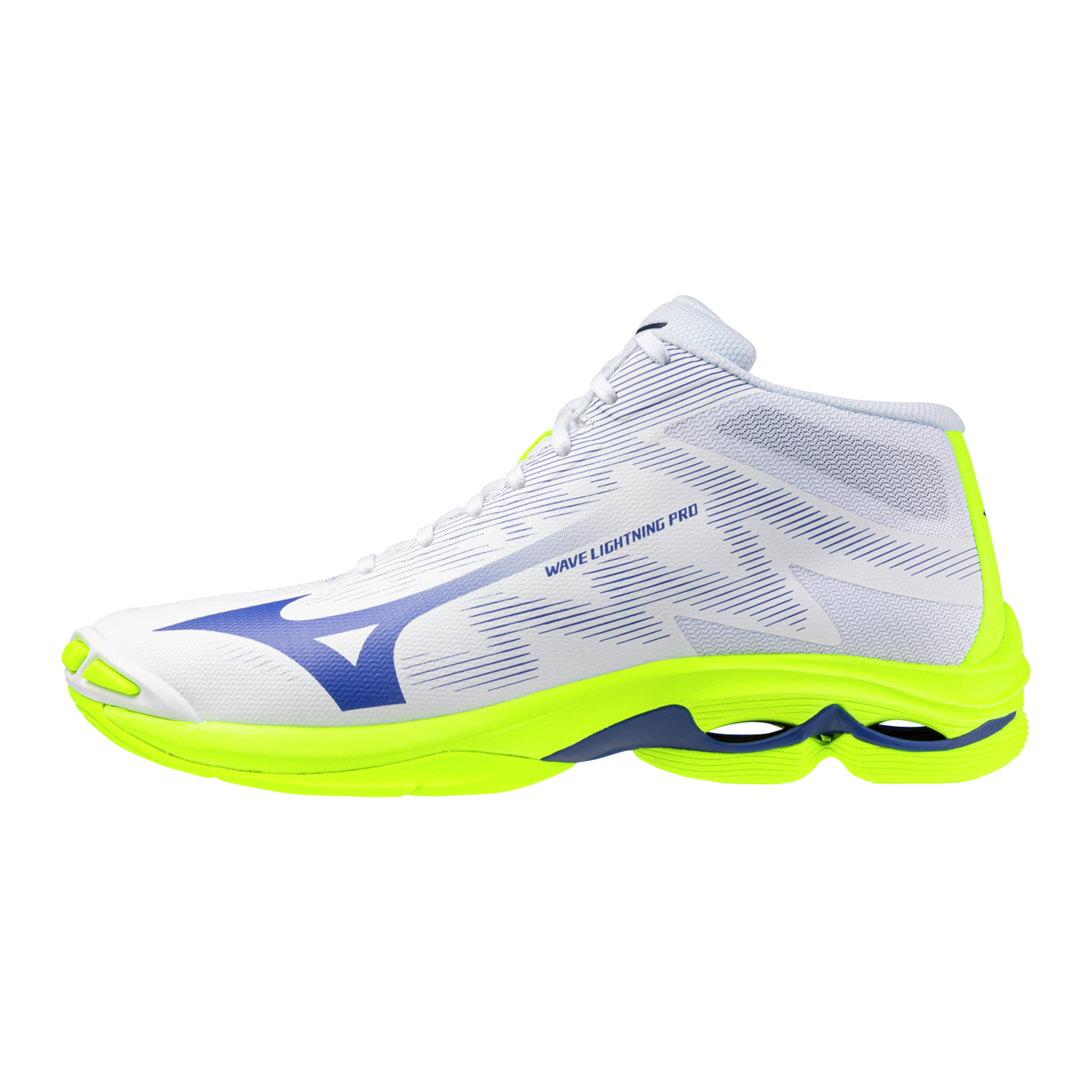 Mizuno Wave Lightning Pro Mid Volleyball Weiß/Lightning Gelb/Dazzling Blau Damen/Herren Grösse 43
