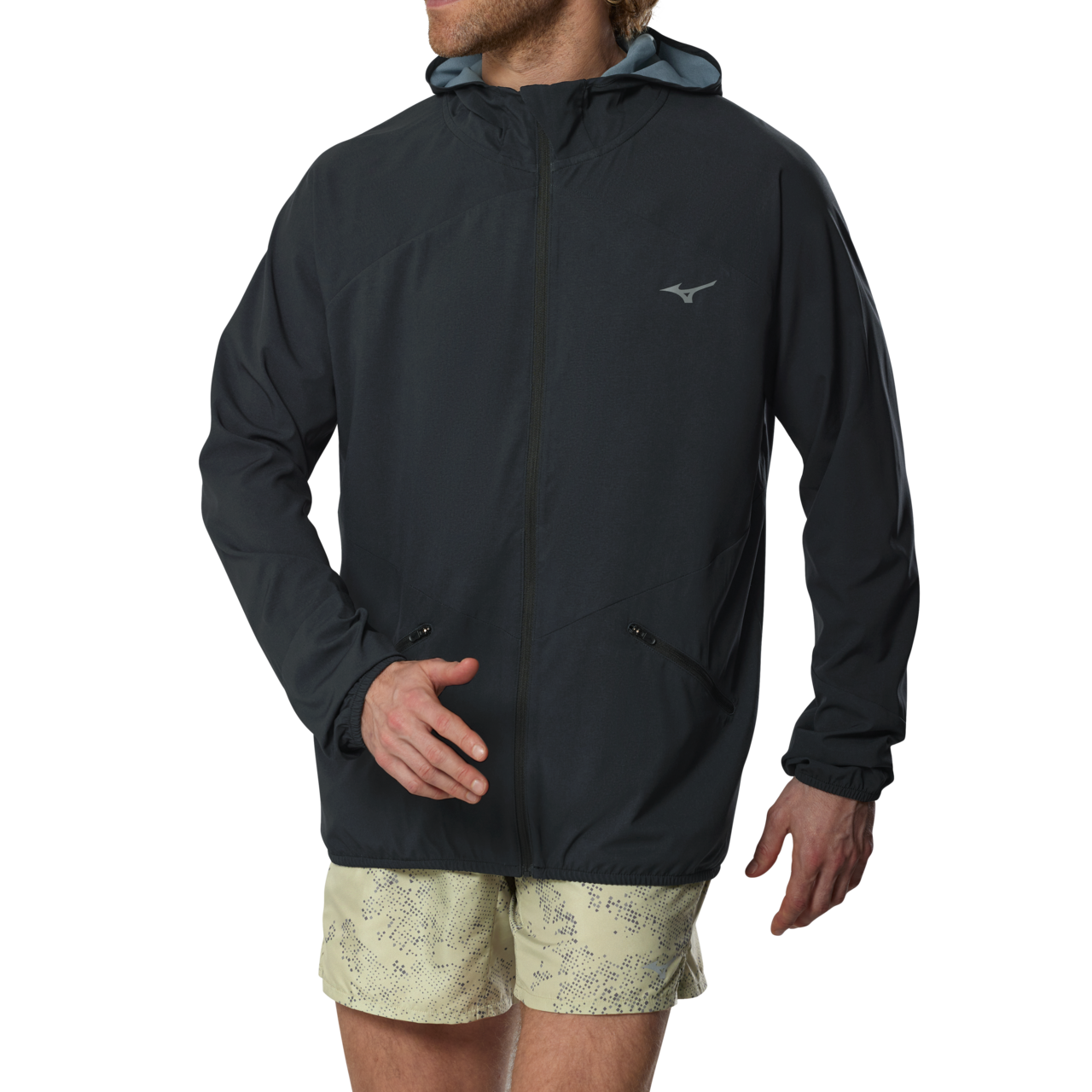 Mizuno Active Alpha Hooded Jacket Nero Uomo TagliaXL