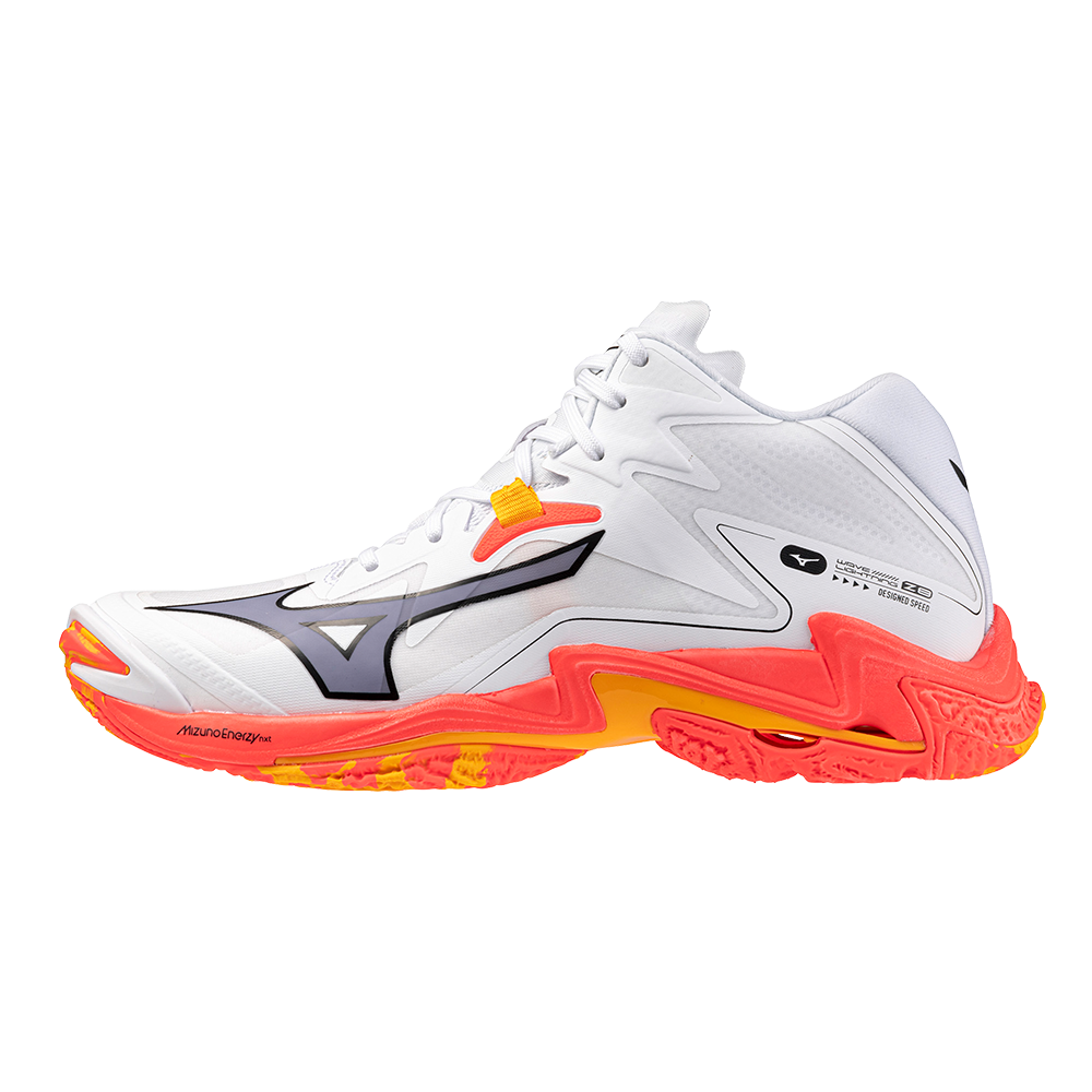Mizuno WAVE LIGHTNING Z8 MID Chaussures de volleyball Fiery 2Citrus FemmeHommee Taille44