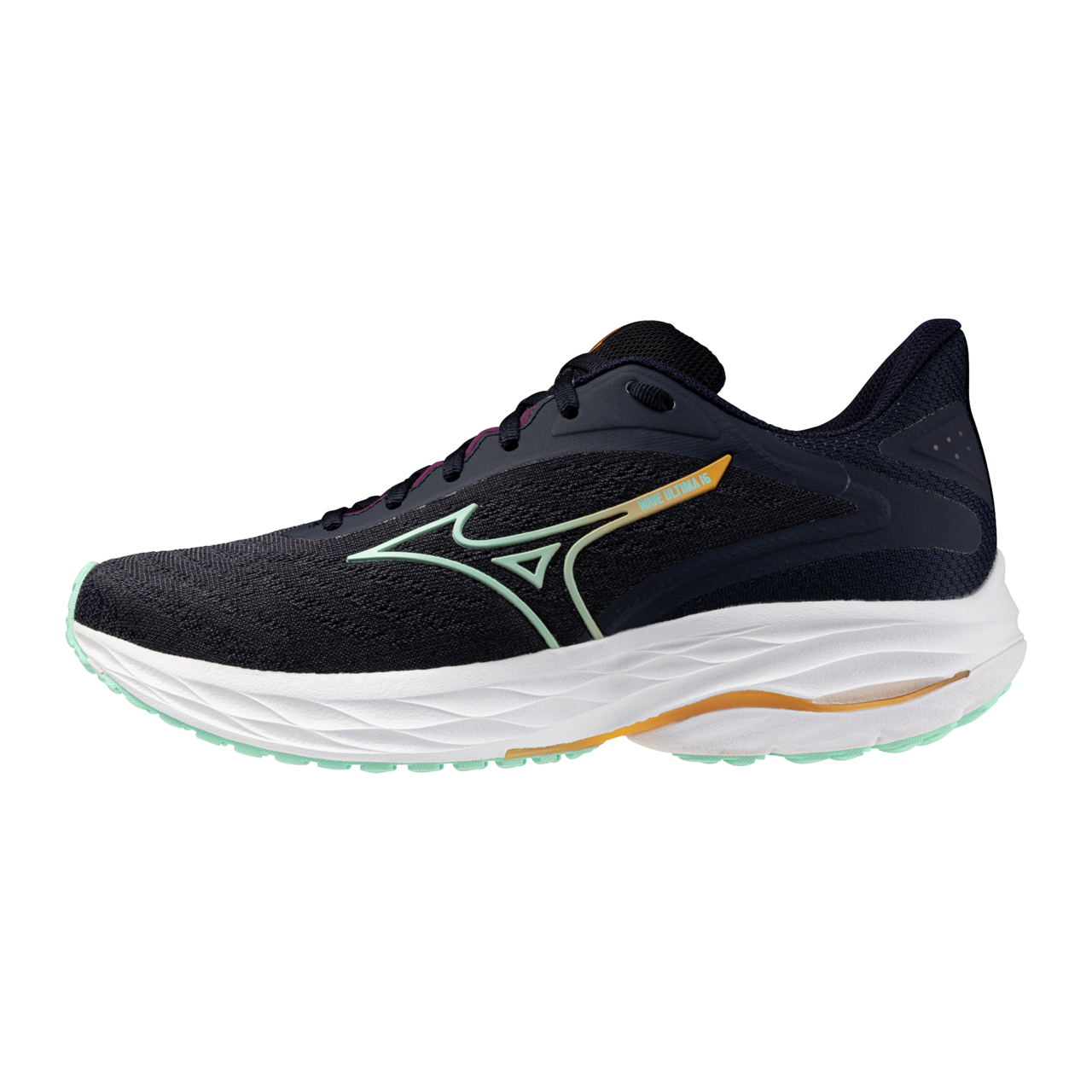 Mizuno Wave Ultima 16 Running Baritone Blau/Ice Grün/Blazing Orange Damen Grösse 40