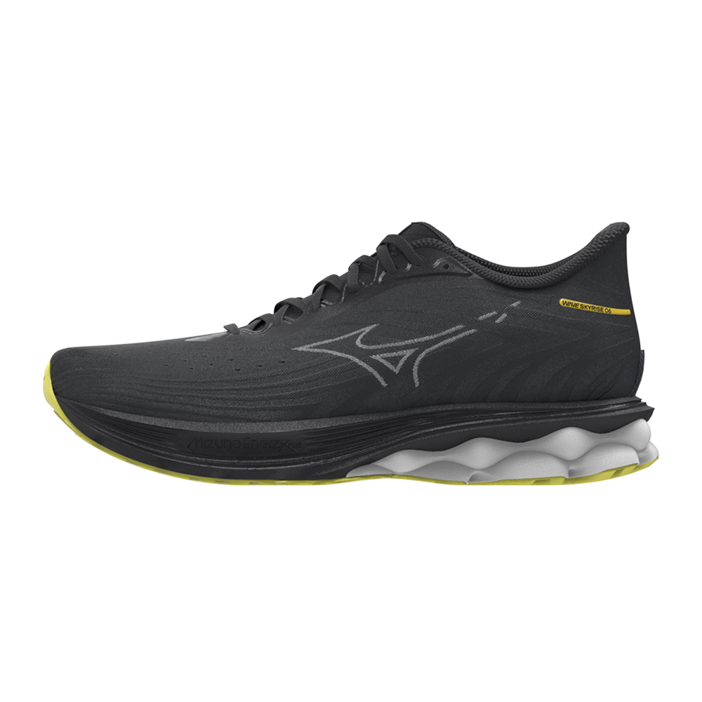 Mizuno WAVE SKYRISE 6 Scarpe da corsa Nero/Harbor Mist/Lemon Tonic Uomo Taglia40,5