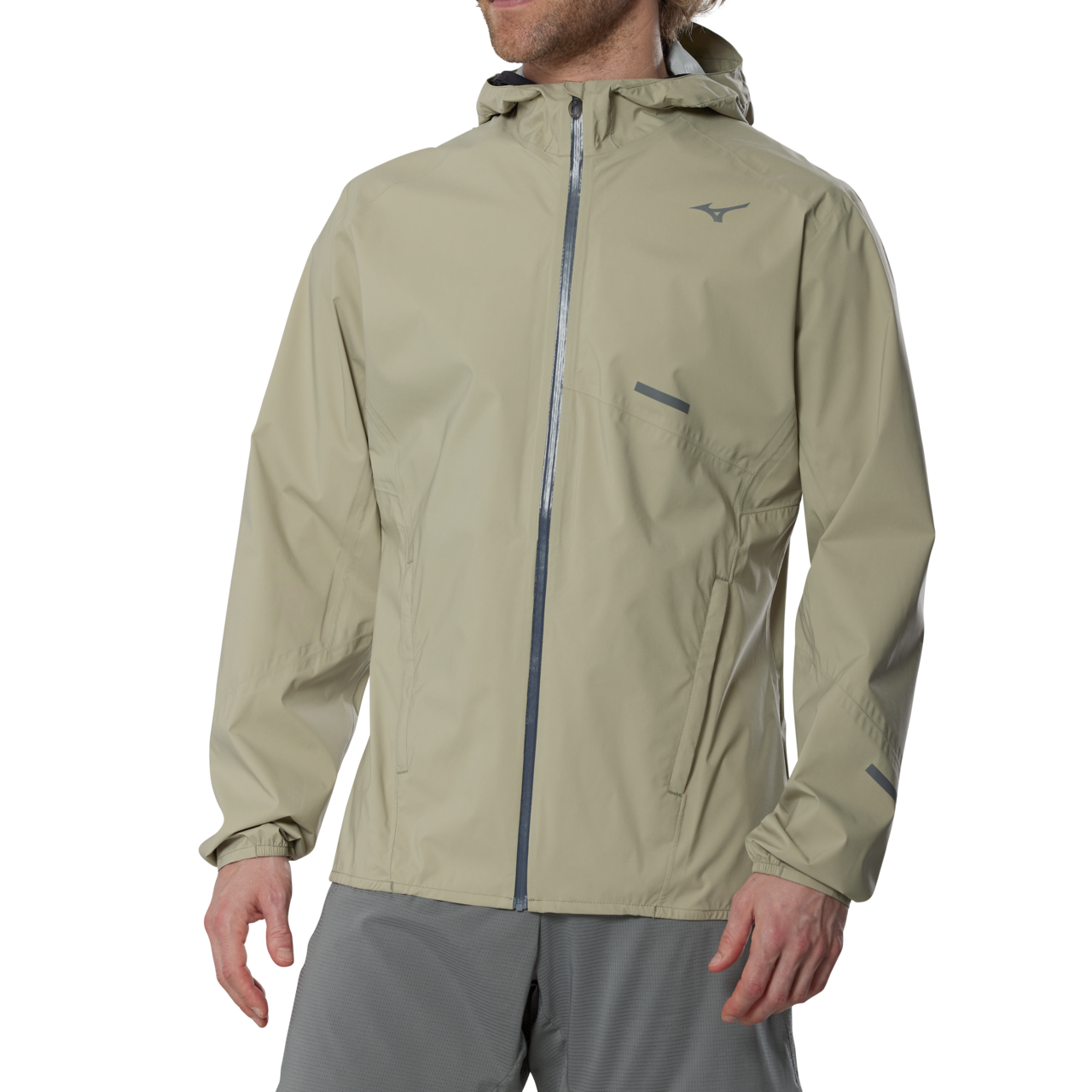 Mizuno Trail Waterproof 20K Hooded Jacket Elm Hombre Talla L
