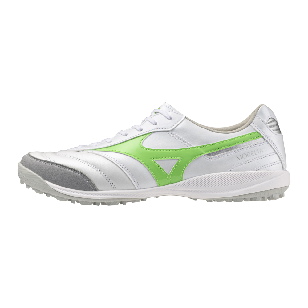 Mizuno MORELIA SALA ELITE TF Blanco/neon green/galaxy silver Mujer/Hombreo Talla 43