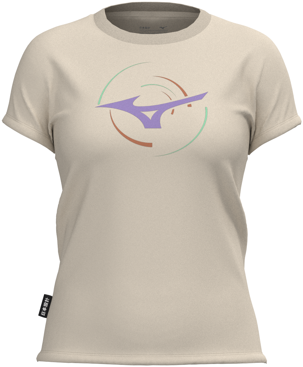 Mizuno Athletic RB T-shirt SUMMER SAND Mujer Talla M