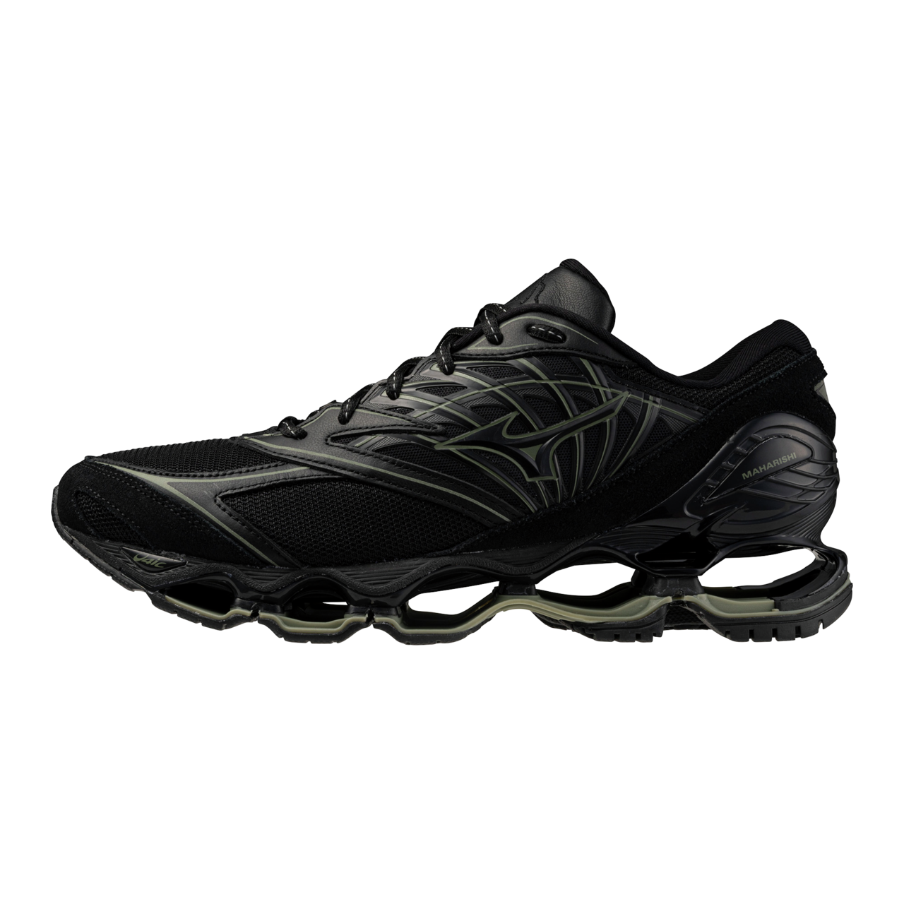 Mizuno WAVE PROPHECY LS MAHARISHI sportstyle Black/Black/Metallic Gray Women/Men 46
