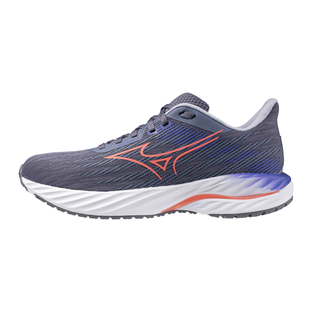 Mizuno Wave Inspire 21 Running Blau Granite/Striking Coral/Iris Bloom Damen Grösse 38