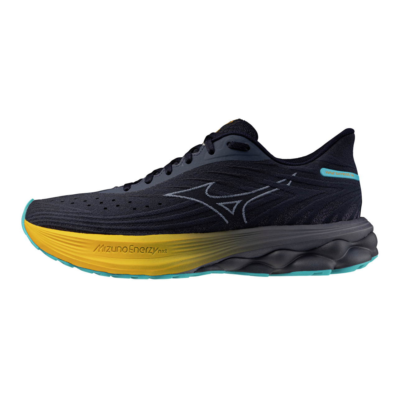 Mizuno Wave Skyrise 6 Running Odyssey Gray/Icelandic Blau/Citrus Herren Grösse 40, 5