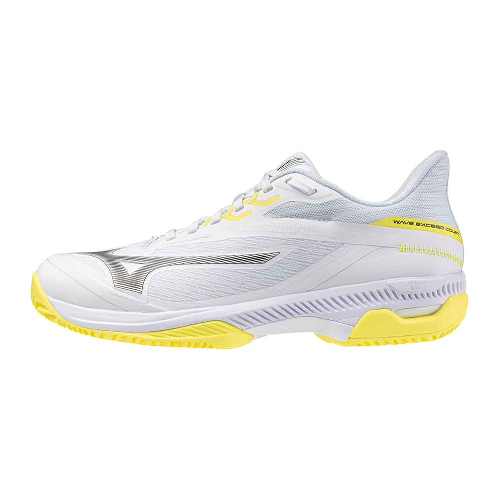 Mizuno WAVE EXCEED COURT PADEL Bianco/Nero Sand/Lemon Tonic Donna Taglia42