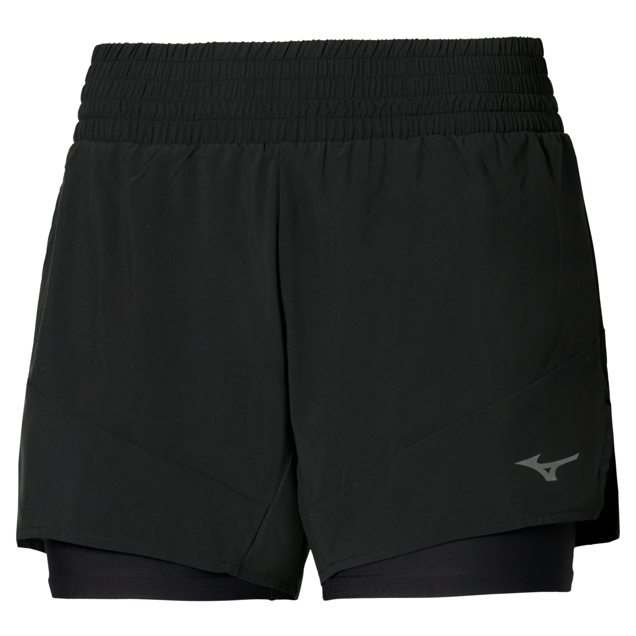 Mizuno Active 2in1 4.5 Inches Short Zwart Dames Maat S