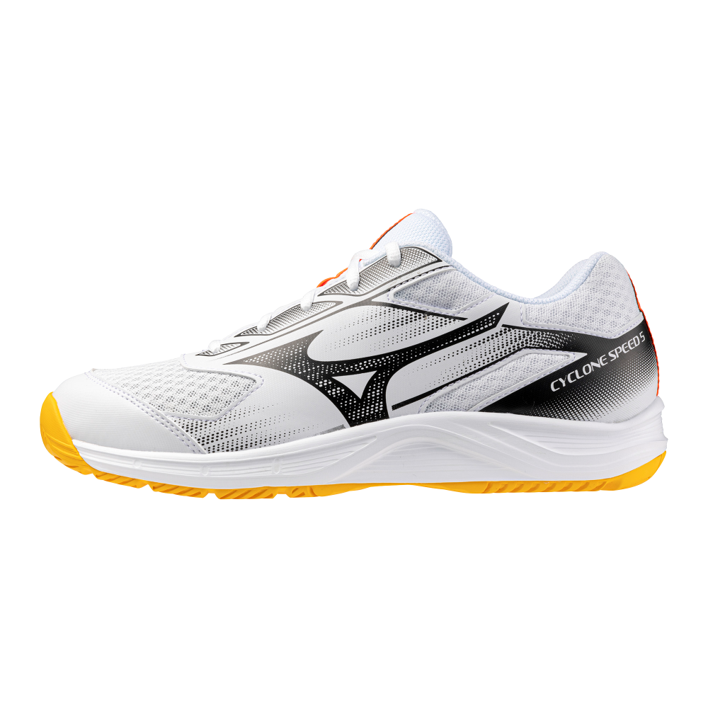 Mizuno CYCLONE SPEED 5 Scarpe da pallavolo Bianco/Fiery Coral 2/Citrus Donna/Uomo Taglia43