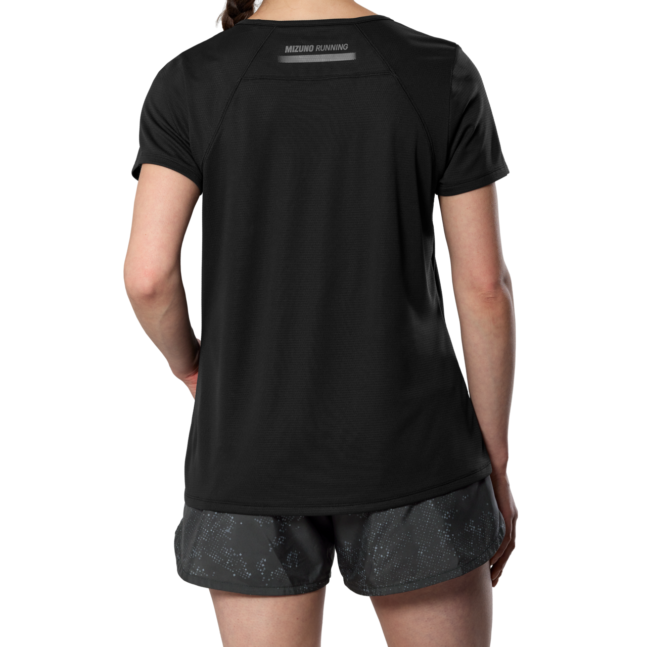 Mizuno Active DryAeroFlow Short Sleeve Tee Noir Femme TailleXS