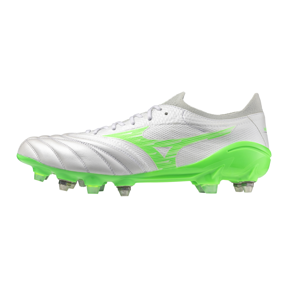Mizuno Morelia Neo Iv Beta Elite Mix Fusstball Weiß/neon Green/cool Gray 3c Damen/Herren Grösse 40