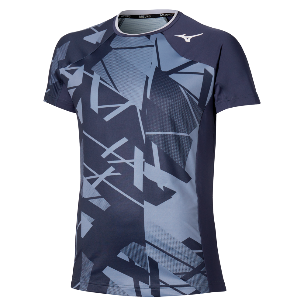 Mizuno Daybreakers Shadow Graphic Short Sleeve Tee Odyssey Gray Homme TailleM