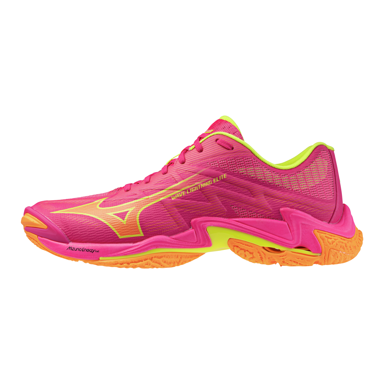 Mizuno WAVE LIGHTNING ELITE Chaussures de volleyball Rose Tetra/Fortune Jaune/Light Orange Femme/Hommee Taille43