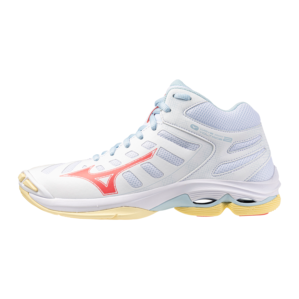 Mizuno WAVE VOLTAGE 2 MID Chaussures de volleyball Calypso Pale Banana Femme Taille38