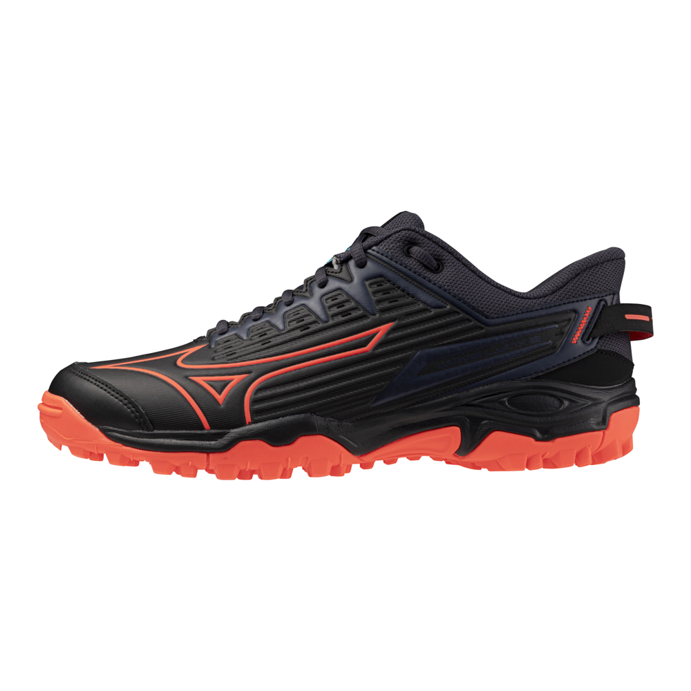 Mizuno Wave Lynx 2 Hockey Schwarz/Neon Flame/Peacock Blau Damen/Herren Grösse 41