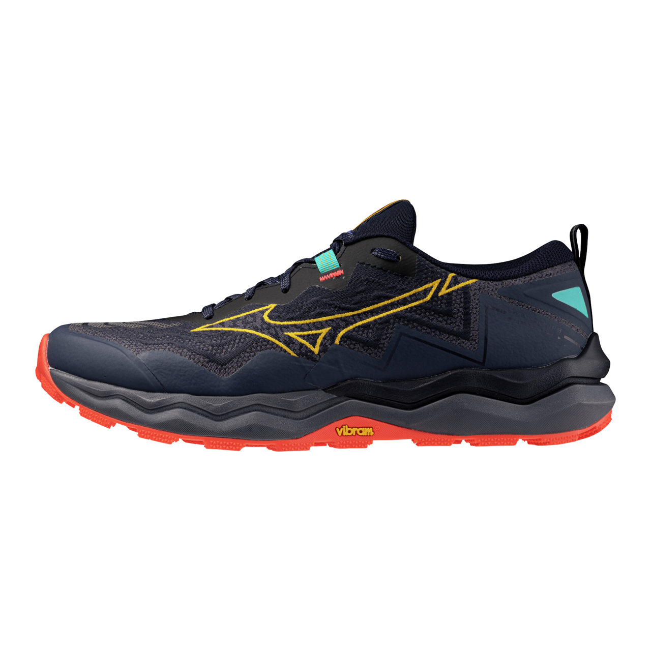 Mizuno Wave Daichi 9 Running Baritone Blau/Citrus/Fiery Cor Herren Grösse 44