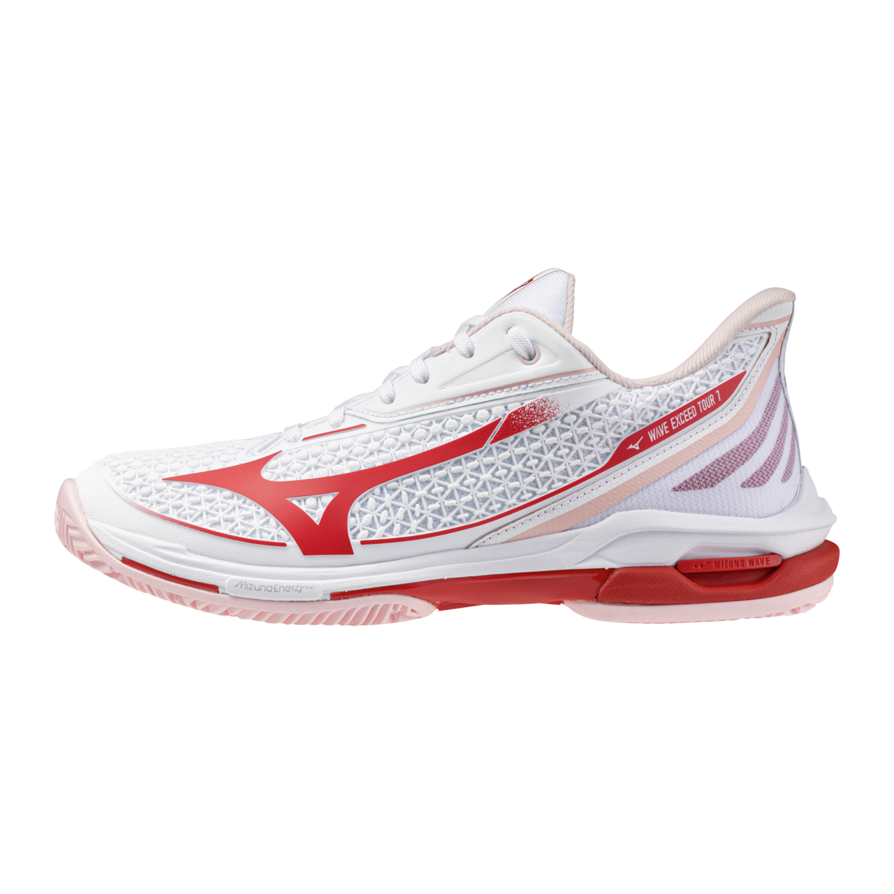 Mizuno WAVE EXCEED TOUR 7 CC Chaussures de tennis Blanc/Fiery Rouge/Roseesque Femme Taille41