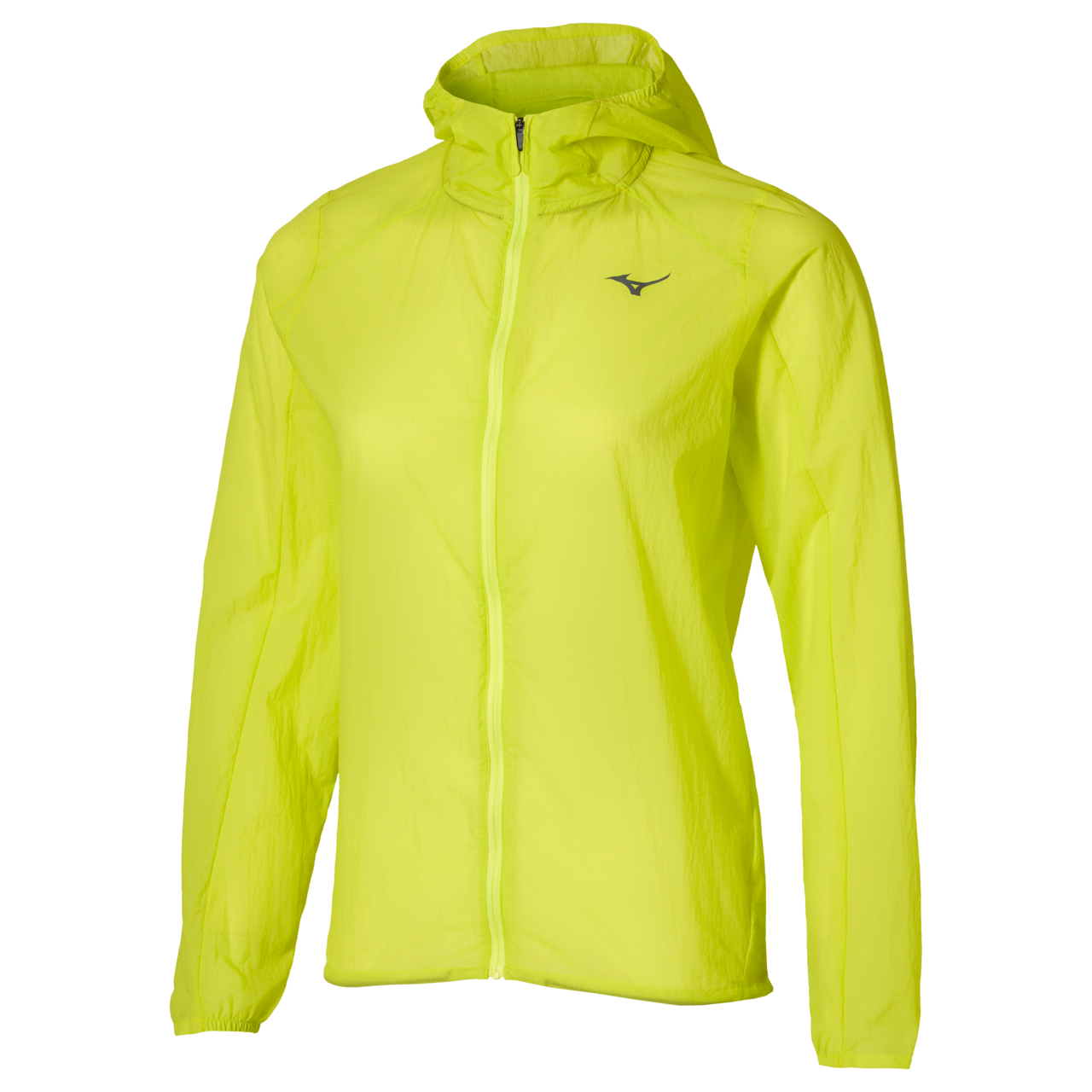 Mizuno Tech Light Hodded Jacket Lightning Amarillo Mujer Talla M