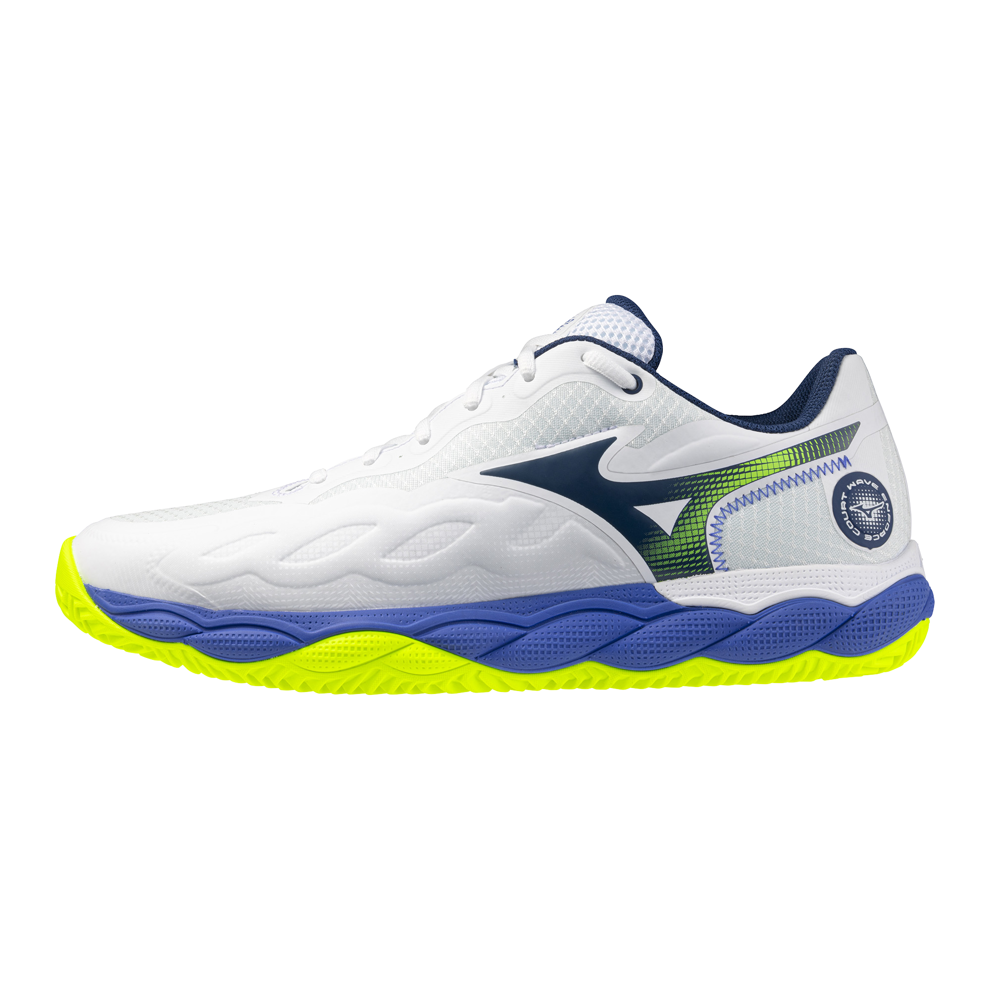 Mizuno Wave Enforce Court Cc Tennis Weiß/Dazzling Blau/Lightning Damen/Herren Grösse 43