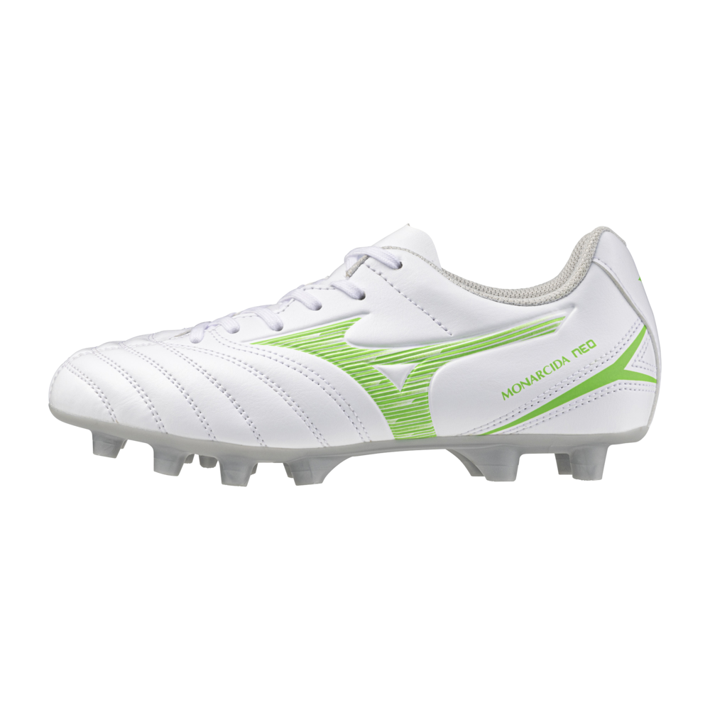 Mizuno MONARCIDA NEO III SELECT JR Chaussures de football Blanc/neon green Junior Taille37