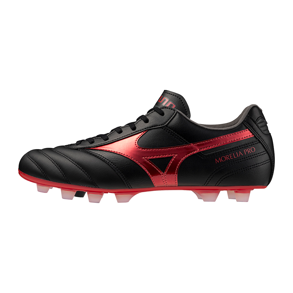 Mizuno MORELIA II PRO football Black/MORELIA 40th Red/Black sand Women/Men 45
